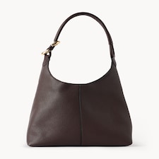 SACHA Textured Shoulder Bag in Brown