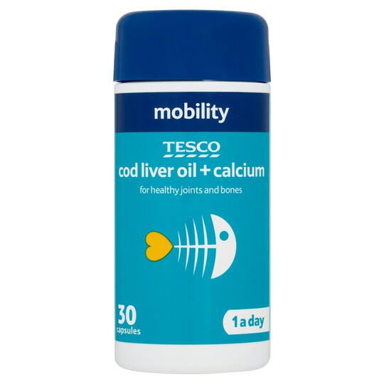 Tesco Cod Liver Oil And Calcium 30'S Tesco Groceries
