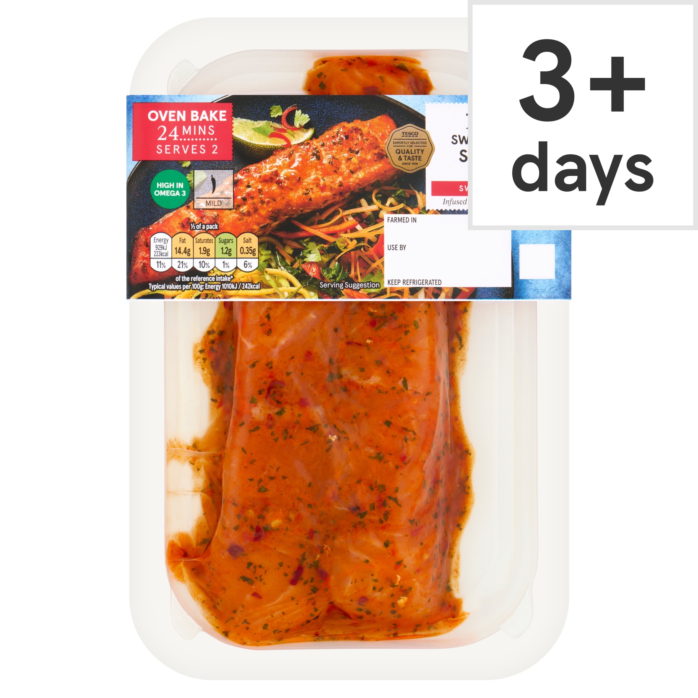Tesco Sweet Chilli Salmon Fillets 230g