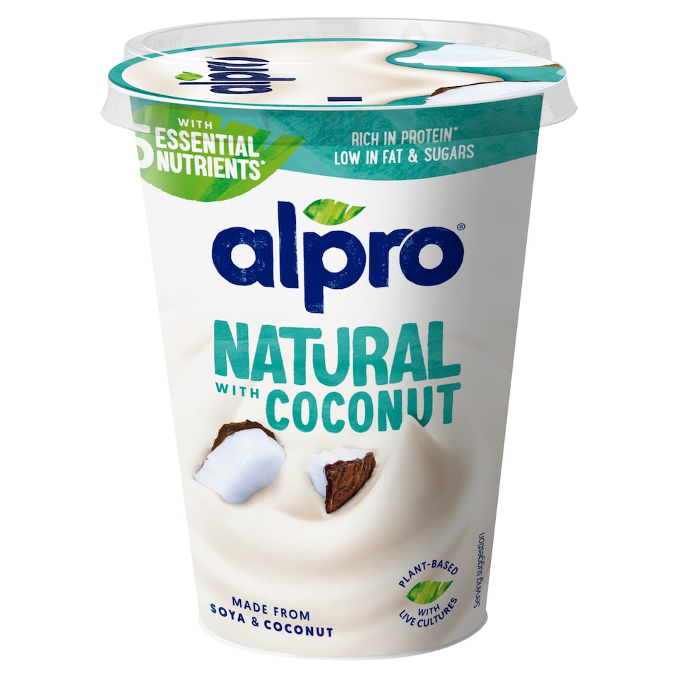 Alpro Low-Fat Fermented Soy Product with Coconut, Added Calcium and Vitamins 40 g