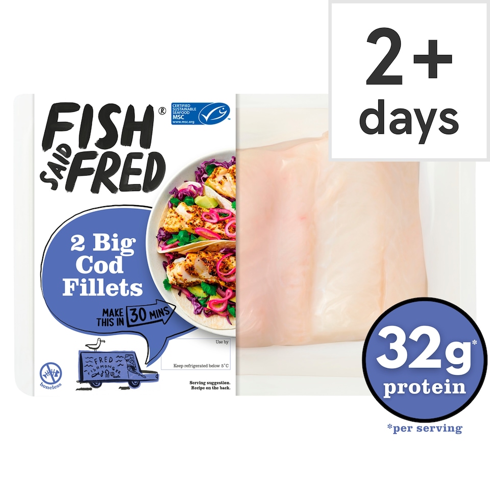 image 1 of FISH SAID FRED 2 Big Cod Fillets 300g