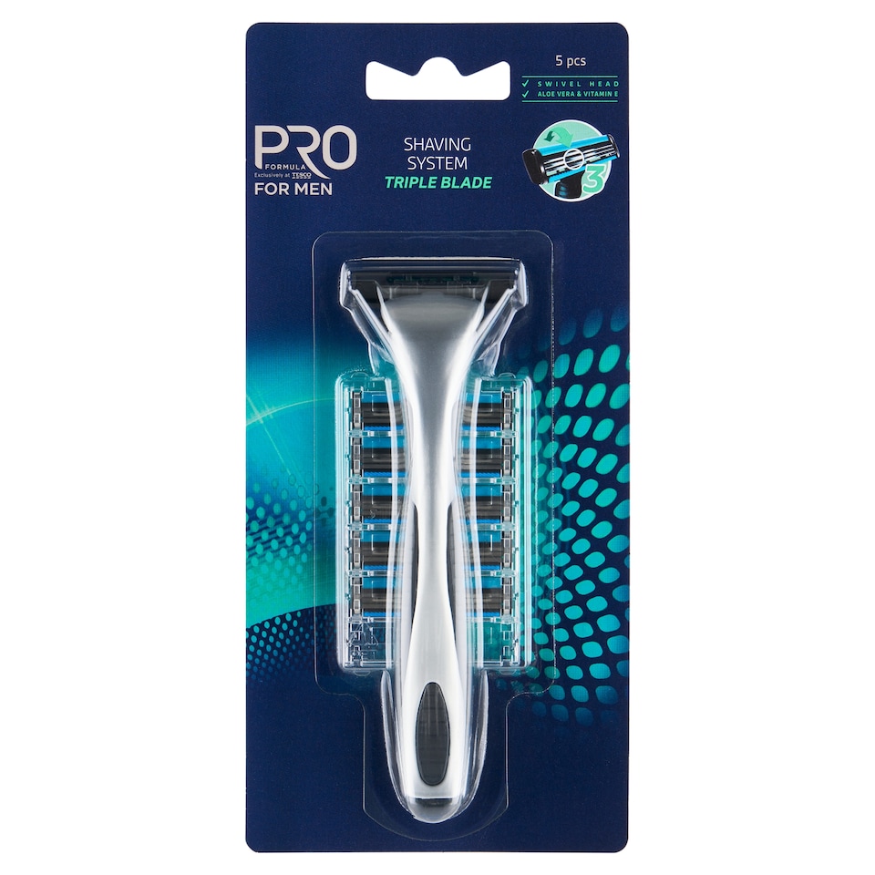 Pro Formula For Men 3-Blade Razor + 5 Replacement Cartridges
