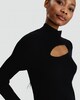 image 3 of F&F Knitted Cut Out Detail Jumper in Black