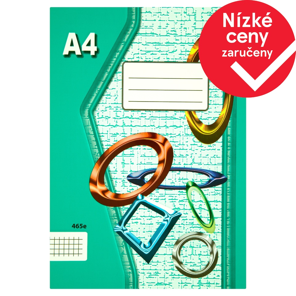 Papírny Brno 465e školní sešit A4 čtverečkovaný 60 listů