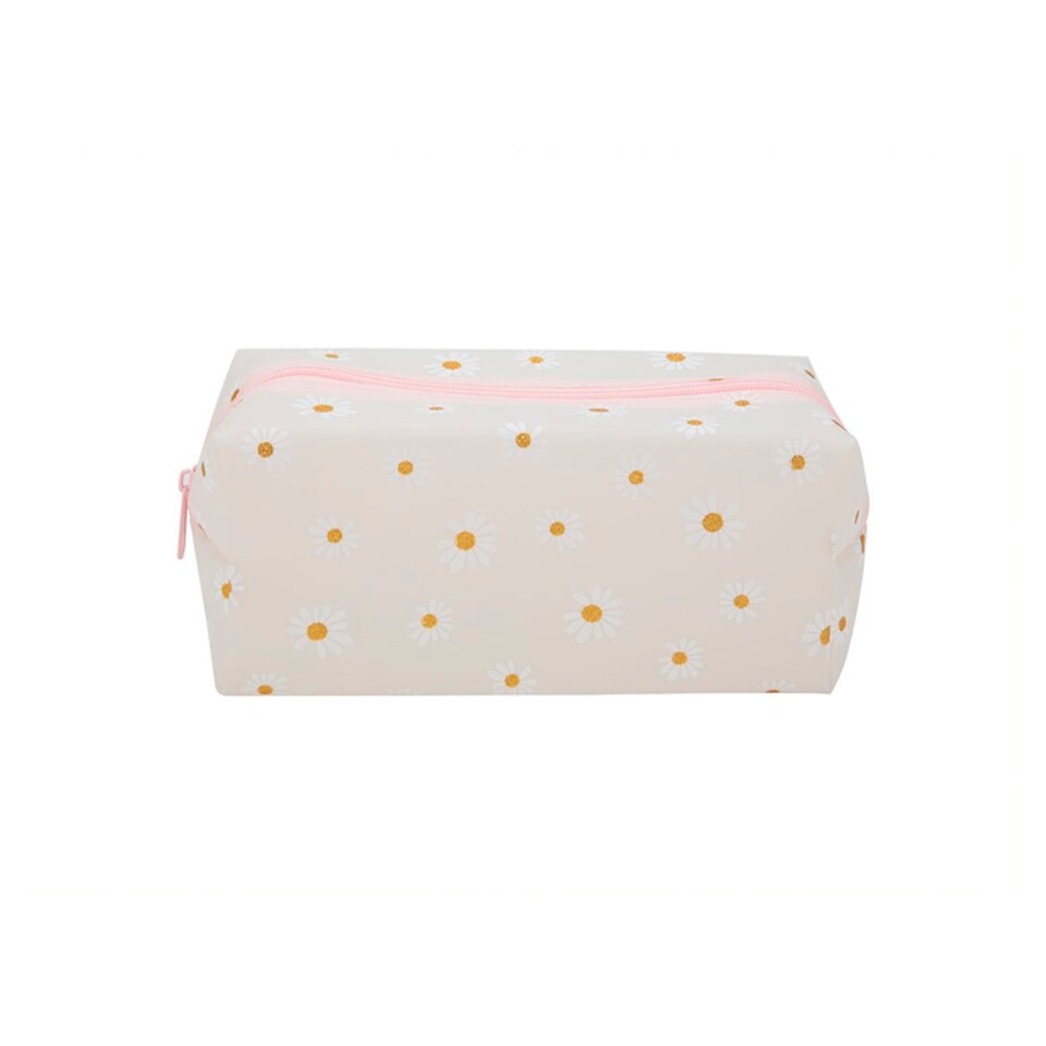 Tesco Daisy Print Clear Pencil Case