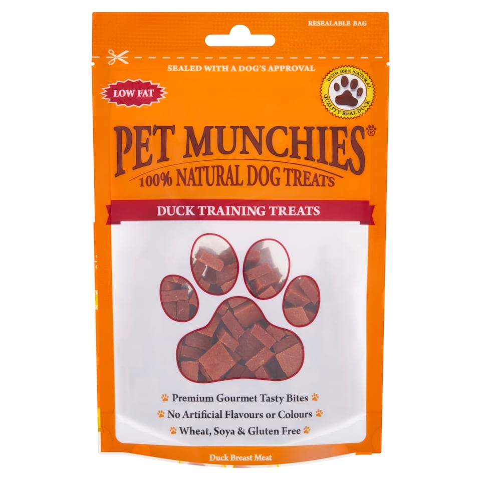 image 1 of Pet Munchies 100% Natural Dog Treats Duck Training Treats 50g
