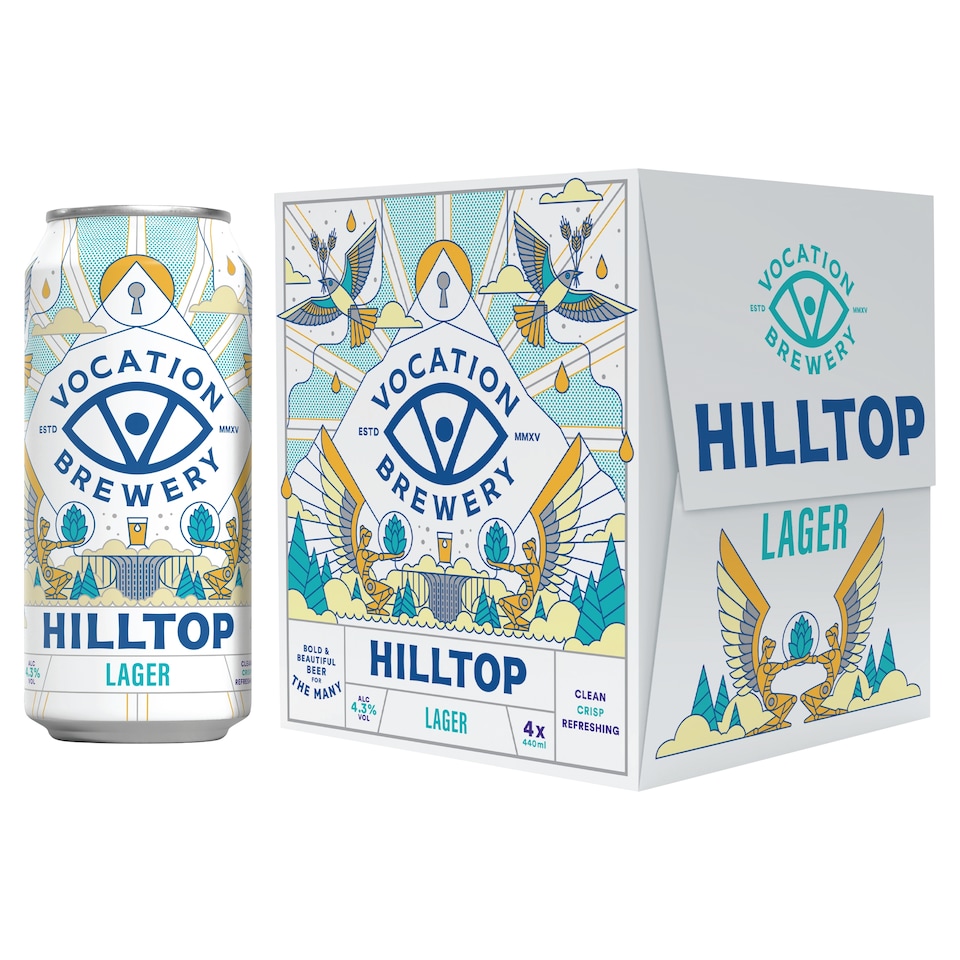 image 1 of Vocation Brewery Hilltop Lager 4 x 440ml