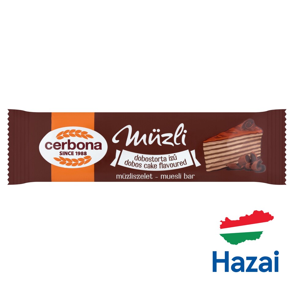 Cerbona Müzli dobostorta ízű müzliszelet 20 g  1. kép