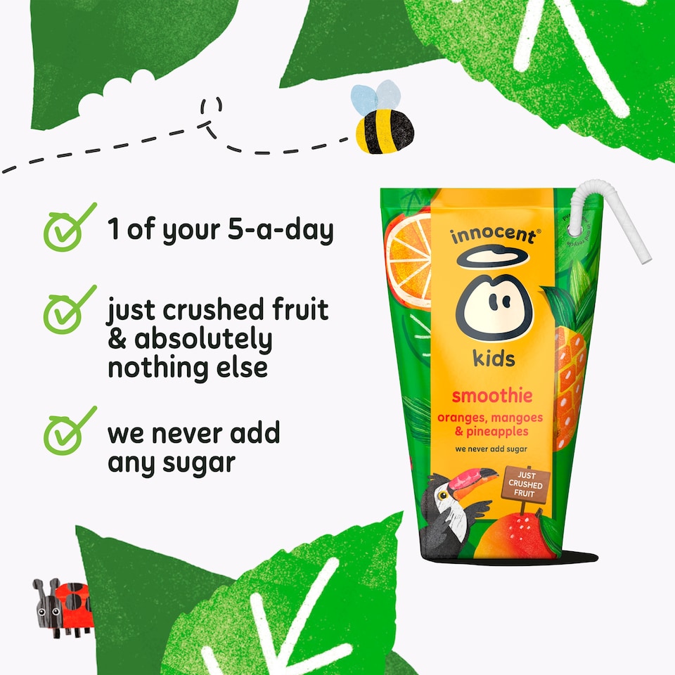 image 1 of innocent Kids Orange, Mango & Pineapple Smoothies 10x150ml
