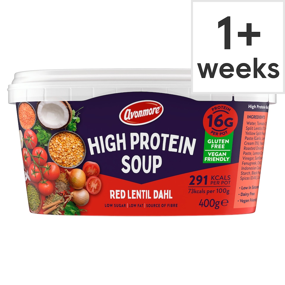 Avonmore High Protein Red Lentil Dahl Soup 400g