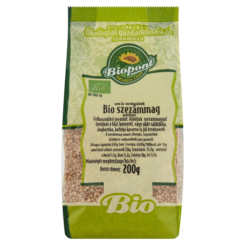 image 1 of Biopont Organic Dried Sesame Seeds 200 g