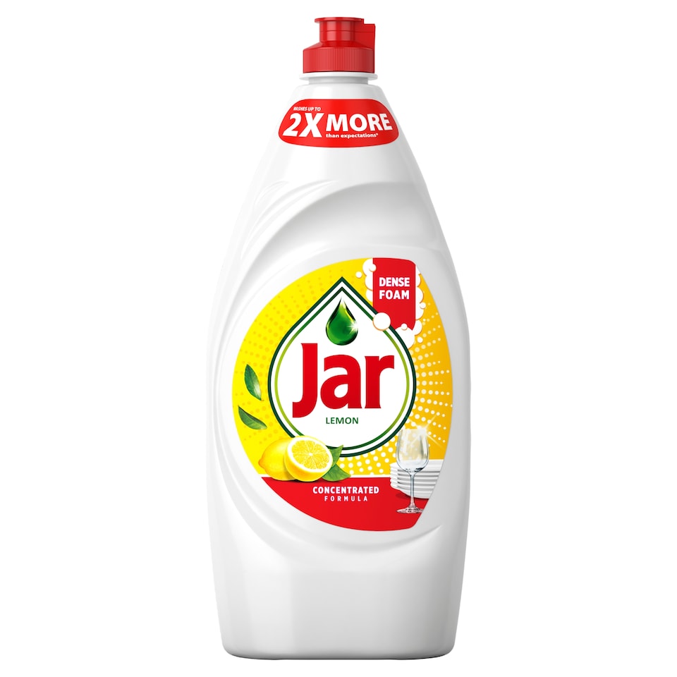 Jar Lemon Washing Up Liquid. No Soaking, No Grease, No Fuss 900 ML