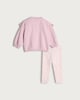 image 2 of F&F Baby 2-Piece Cotton Rich Floral Print Ruffle Jumper and Leggings Set in Multi