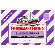 Fisherman's Friend Sugar-Free Lozenges - Blackcurrant & Menthol 45g