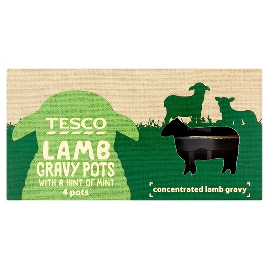 Tesco Lamb And Mint Gravy Pot 4 Pack 112G Tesco Groceries