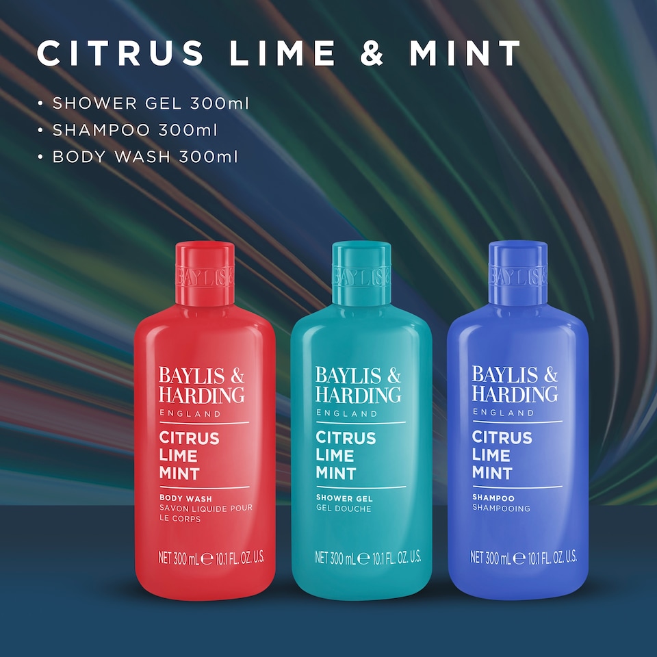 image 1 of Baylis & Harding Citrus, Lime & Mint Men's Trio Bathing Gift Set