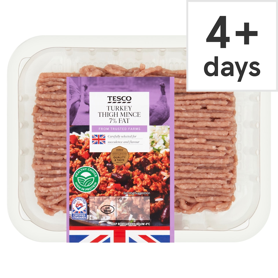 Tesco Turkey Thigh Mince 7% Fat 250g