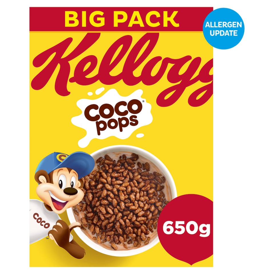 image 1 of Kellogg's Coco Pops Chocolate Breakfast Cereal 650g