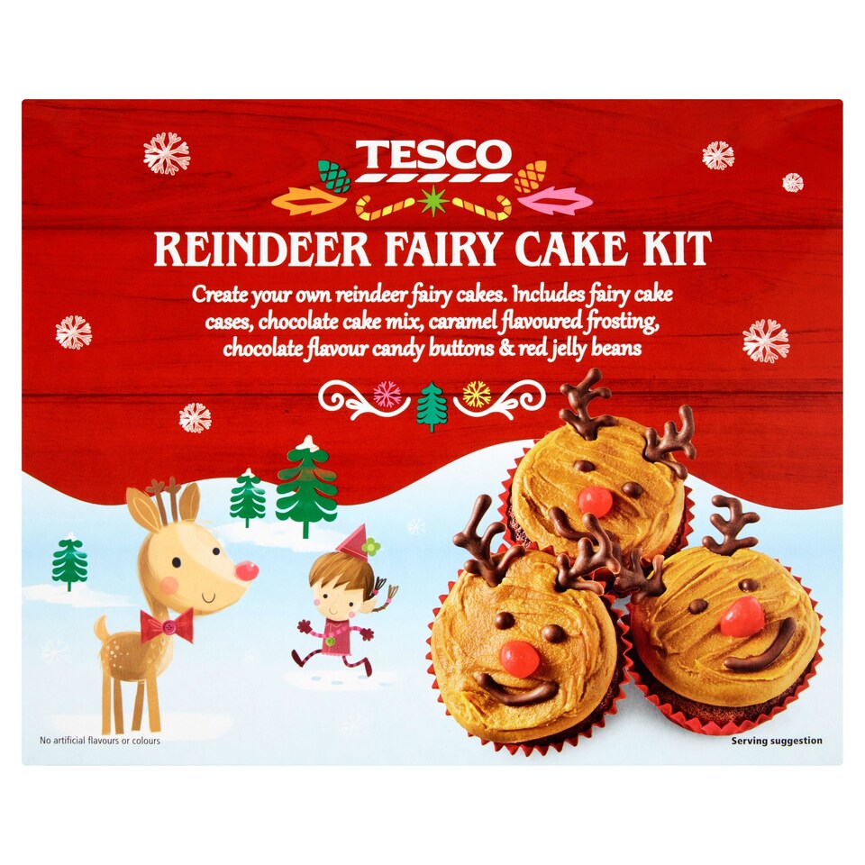 Tesco Reindeer Cake Kit 260G Tesco Groceries