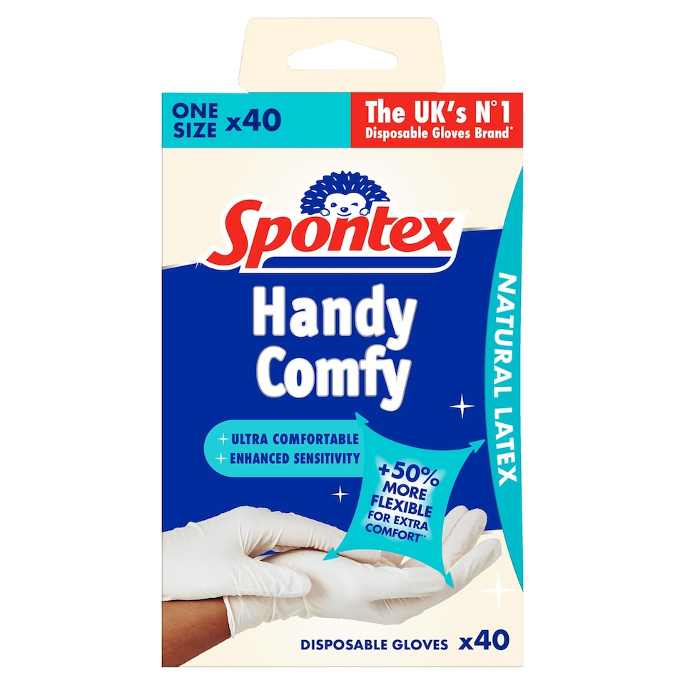 image 1 of Spontex Disposable Gloves 40 Pack