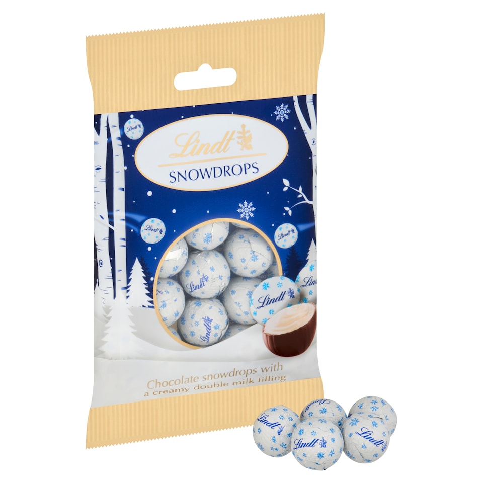 image 1 of Lindt Snowdrops Chocolate Bag 70g 