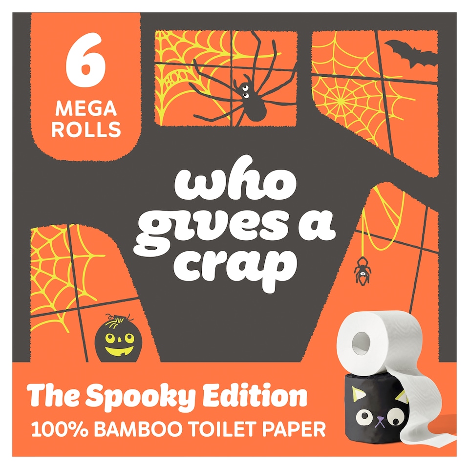 image 1 of Who Gives A Crap Extra Soft Spooky Edition Toilet Tissue 6 Mega Rolls