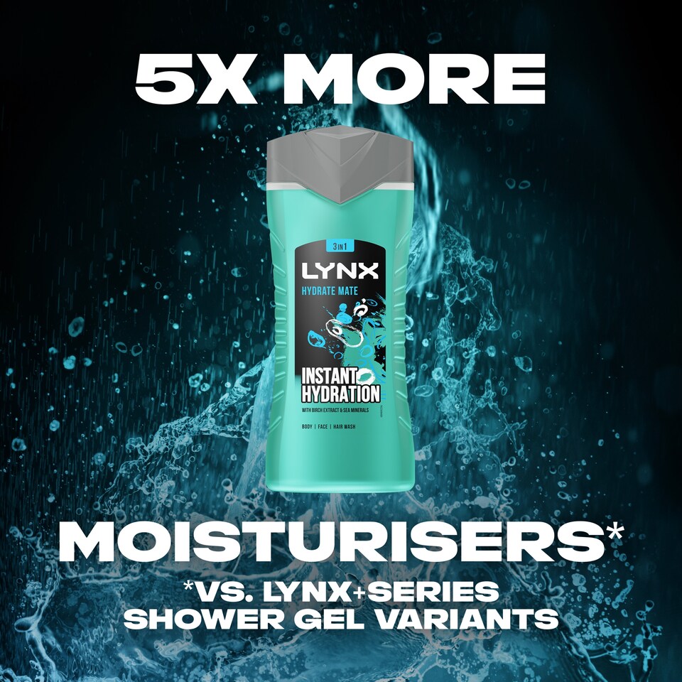image 1 of Lynx+ Series Hydrate Mate 300Ml Shower Gel