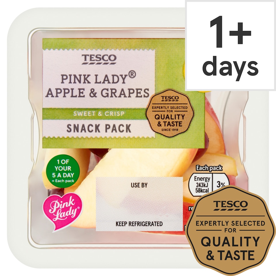 Tesco Pink Lady Apple & Grape Pot 100G