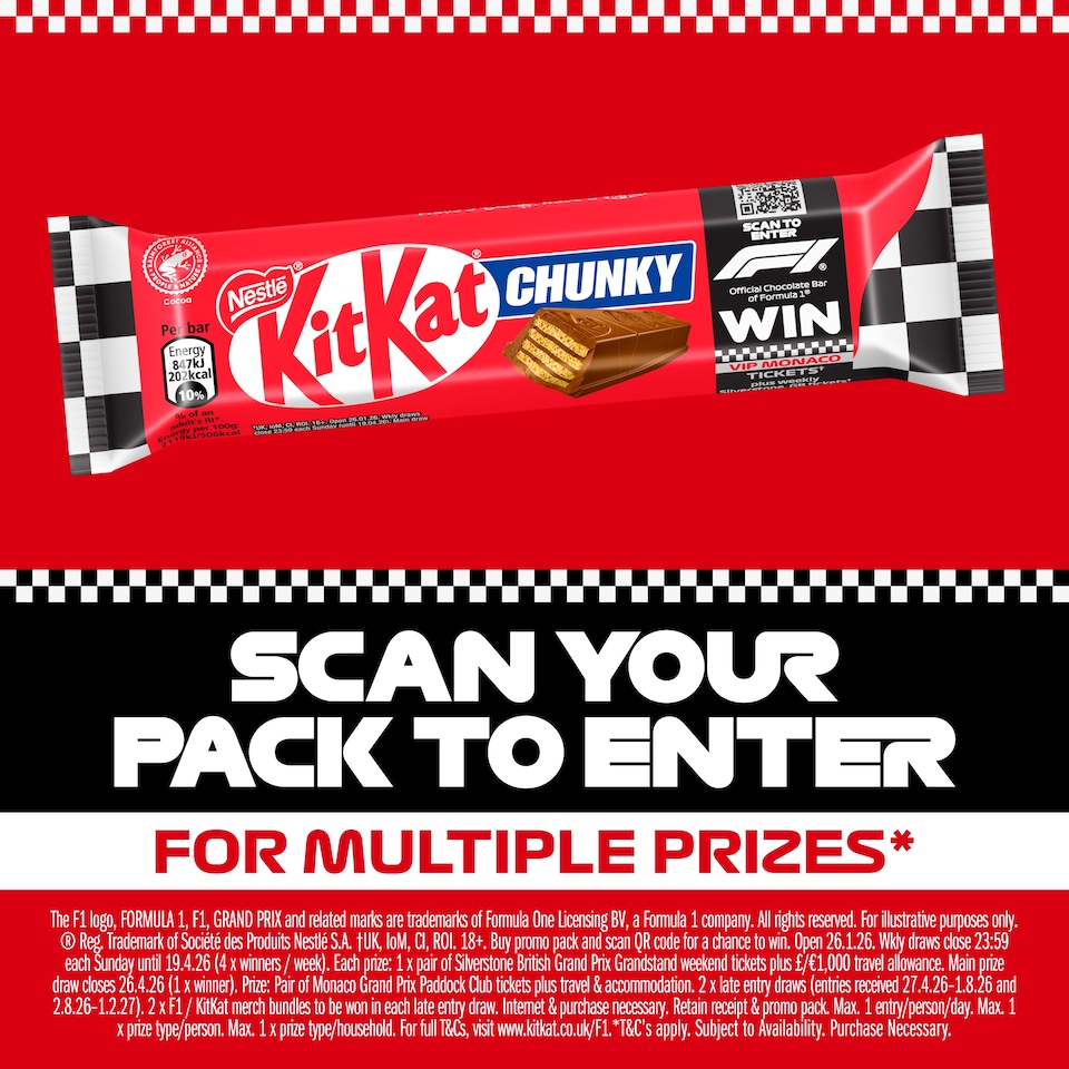 image 1 of Kit Kat Chunky Milk Chocolate Bar 40g