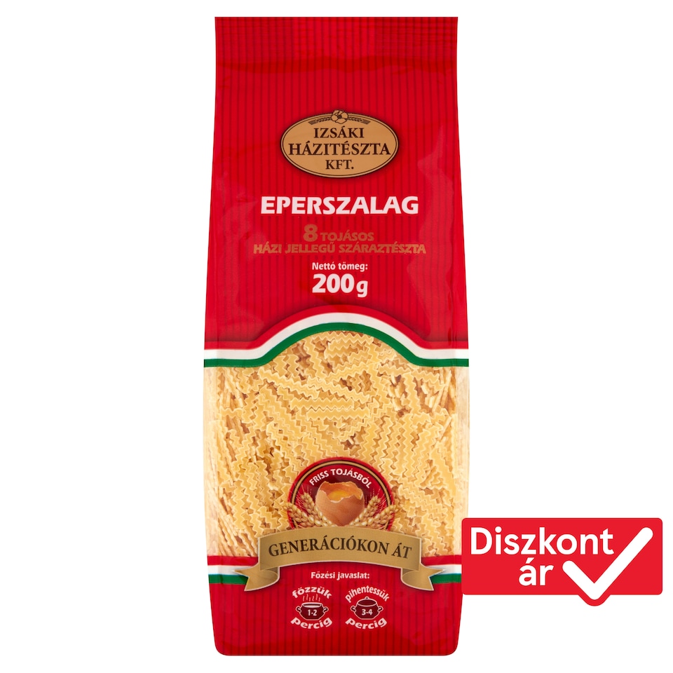 Izsáki Házitészta Strawberry Ribbon Homemade 8 Egg Dry Pasta 200 g