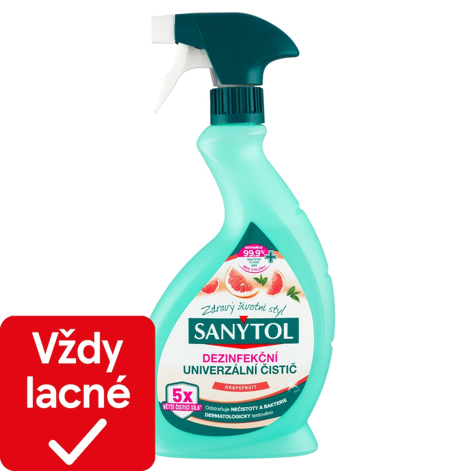 obrázok 1 z Sanytol Dezinfekcia univerzálny čistič grapefruit 500 ml