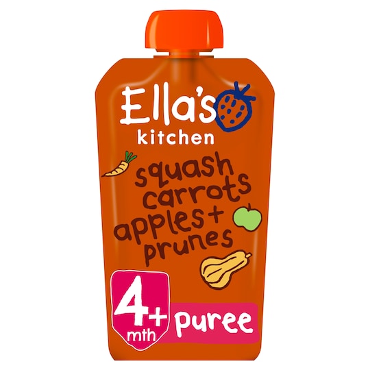 Ella's Kitchen Organic Butternut Squash, Carrots, Apples + Prunes Baby Food Pouch 6m+ 120g