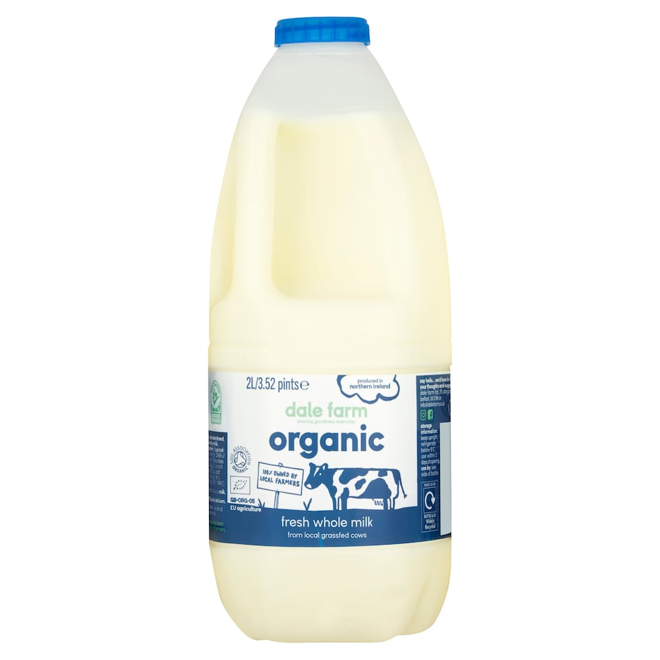 Dale Farm Organic Whole Milk 2 Litre