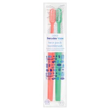 Tesco Every Day Value Toothbrush 2 Pack