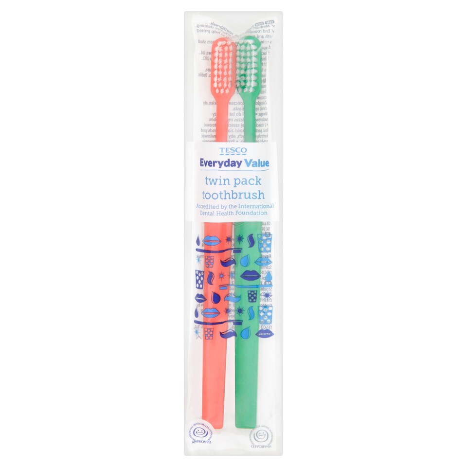 Tesco Every Day Value Toothbrush 2 Pack