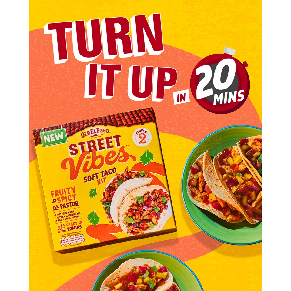 image 1 of Old El Paso Street Vibes Soft Taco Kit - Al Pastor 257g