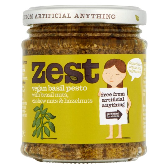 Zest Vegan Basil Pesto 165G Tesco Groceries