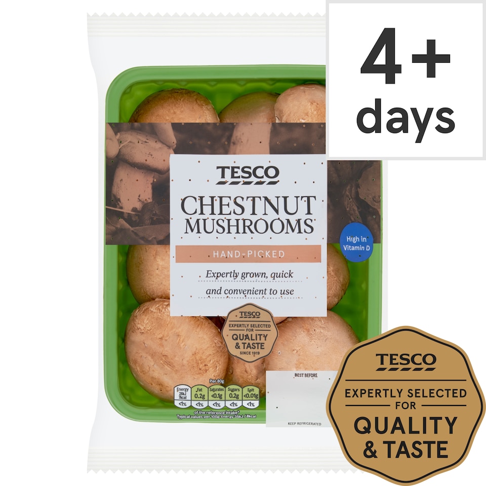image 1 of Tesco Chestnut Mushroom 250G