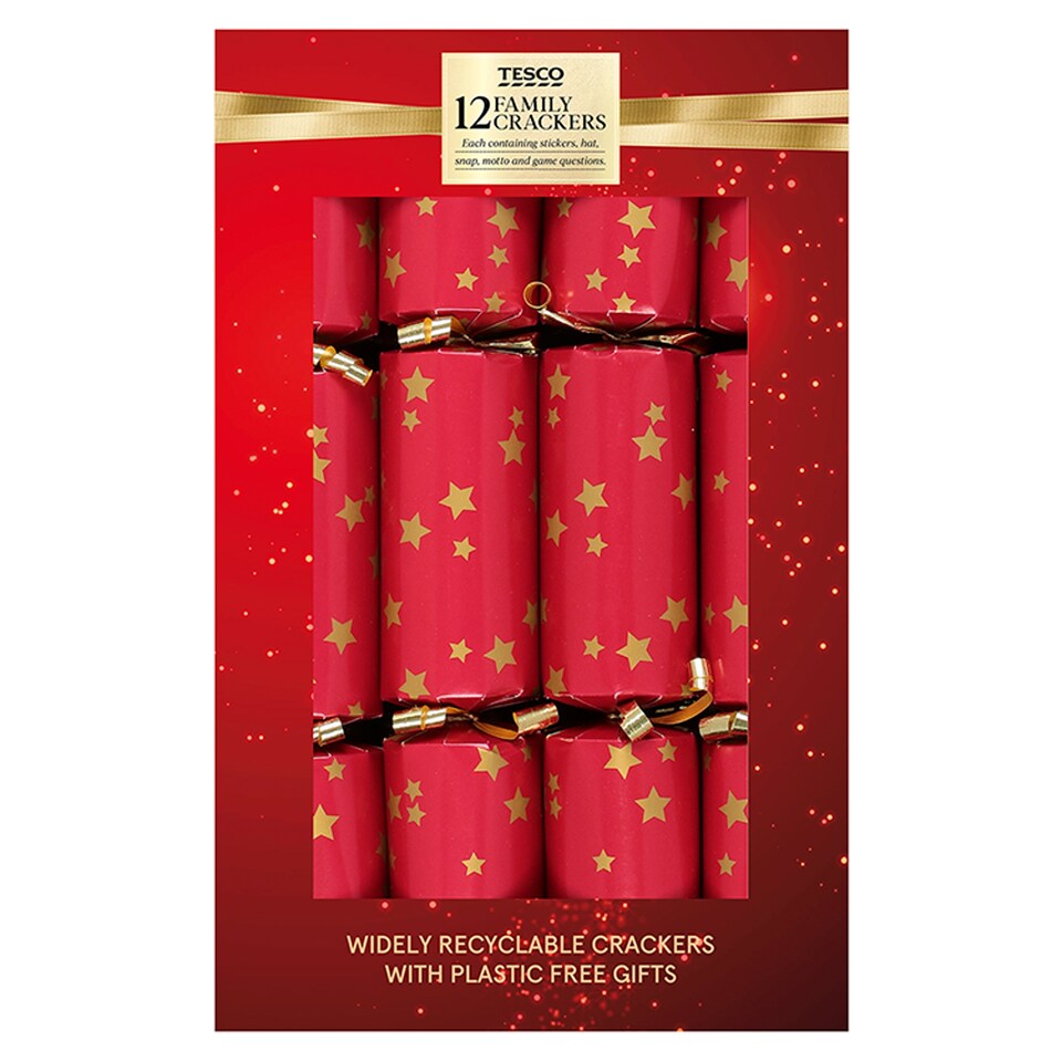 Tesco Red Cube Crackers 12 Pack