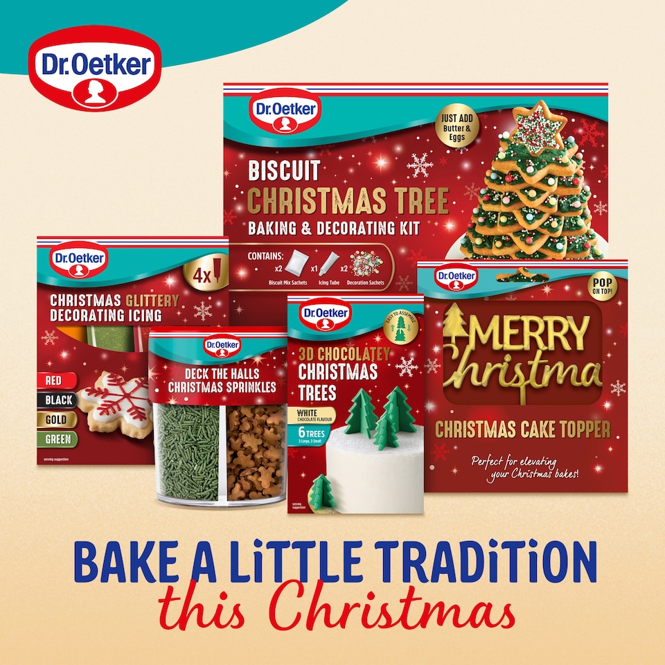 image 1 of Dr Oetker Christmas Glittery Decorating Icing 76g