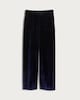 image 4 of OH ME OH MY Velvet Wide Leg Joggers in Navy