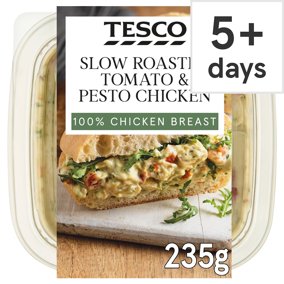 Tesco Slow Roasted Tomato & Pesto Chicken Sandwich Filler 235g 