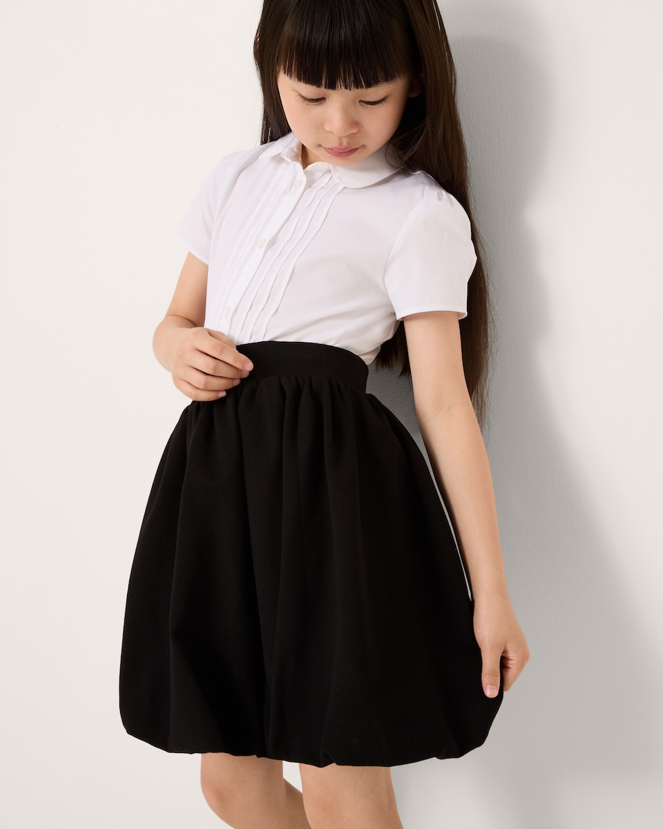 image 1 of F&F School Girls Puffball Skirt in Black
