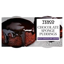Tesco Chocolate Sponge Puddings 220G