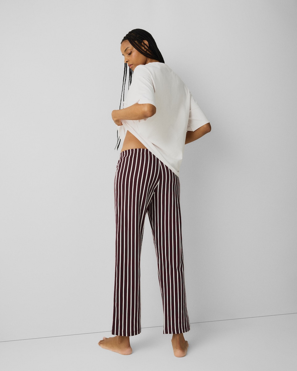 image 1 of F&F Pure Cotton Pumpkin Spiced Latte Pyjama Set in Cream