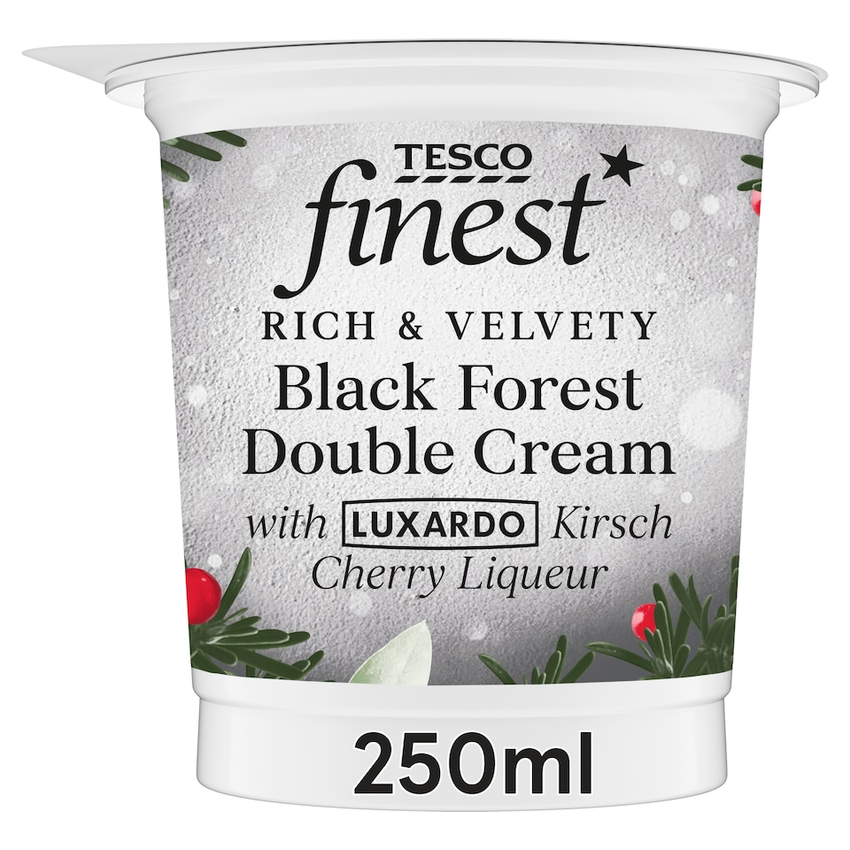 Tesco Finest Black Forest Double Cream 250ML