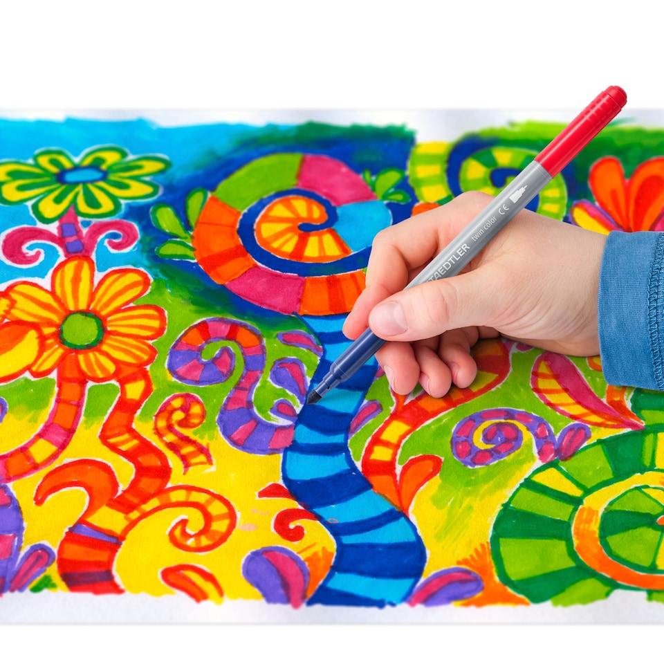 image 1 of Staedtler Double-Ended Fibre Tips 10pk