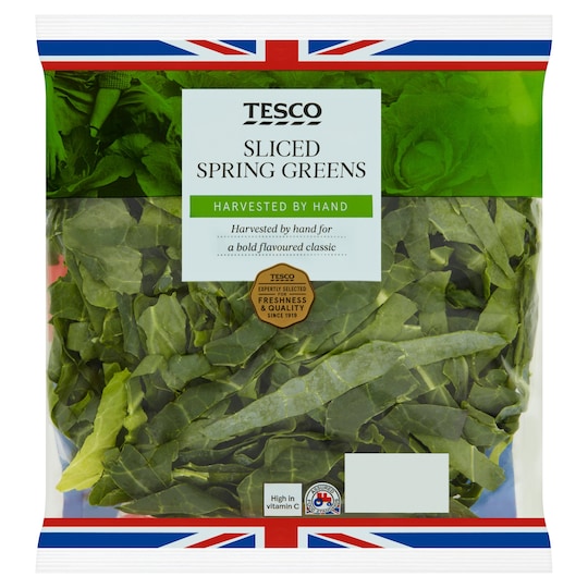 Tesco Sliced Greens 300G Tesco Groceries