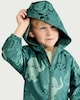 image 2 of F&F Boys Dinosaur Print Shower Resistant Puddlesuit in Multi