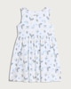image 4 of F&F Girls Pure Cotton Butterfly Print Sleeveless Dress in Blue